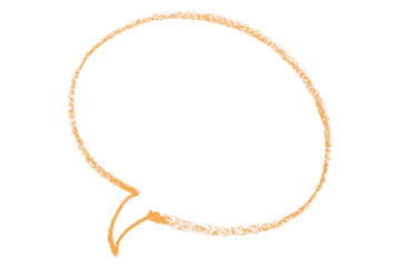 Separate orange speech bubble on transparent background.