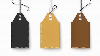 Stylish Blank Tags for Branding and Labeling in Various Colors