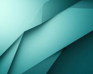 Abstract layered teal background design.