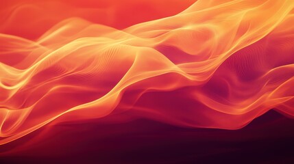 Fototapeta premium Abstract Orange and Red Wavy Lines Flowing Background.