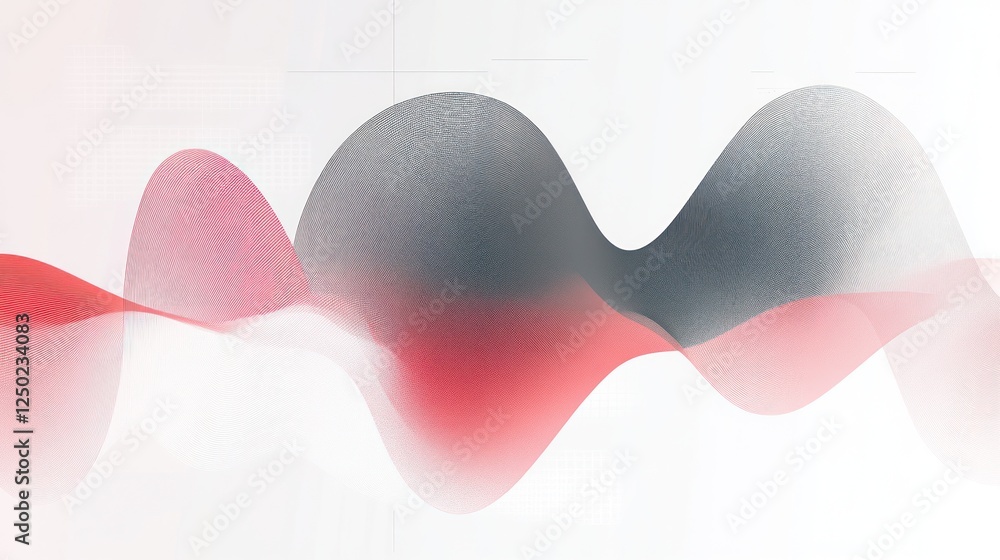 Poster elegant abstract waveform background with flowing lines and soft colors