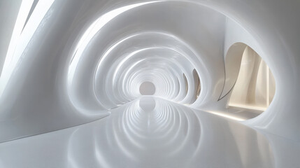 Obraz premium Futuristic Elegance High-Definition Abstract Design with Curved Lines and Soft Lighting