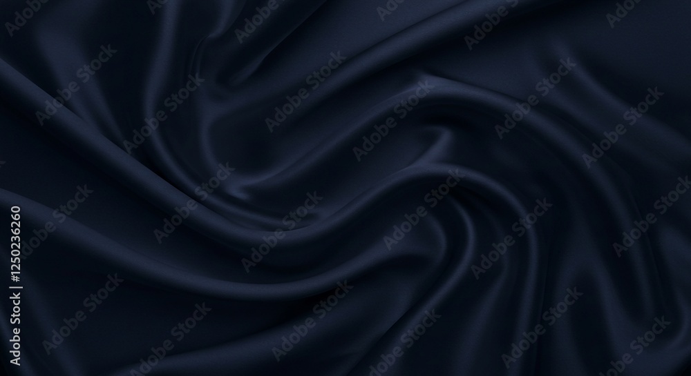 Poster the dynamic interplay of light and shadow on this royal blue silk fabric enhances its smooth texture