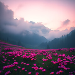 sunrise in the mountains