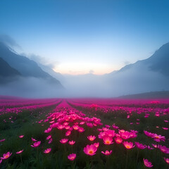 Obraz premium sunset in the mountains