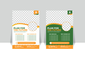 "Farming Industry Flyer Vector Template | Agricultural Service Poster Design"
