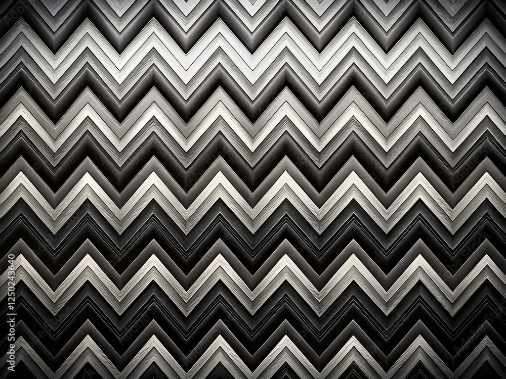 Aufkleber monochrome grain zigzag pattern: abstract minimalist background texture