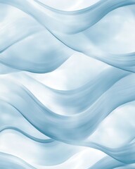 Obraz premium Abstract Flowing Light Blue Fabric Waves on White Background