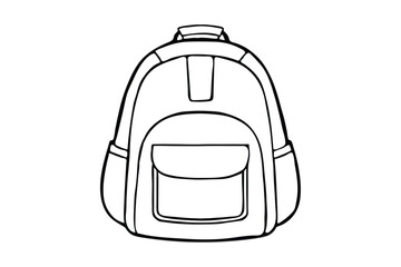Obraz premium Line art of adventure backpack vector style illustration6.eps
