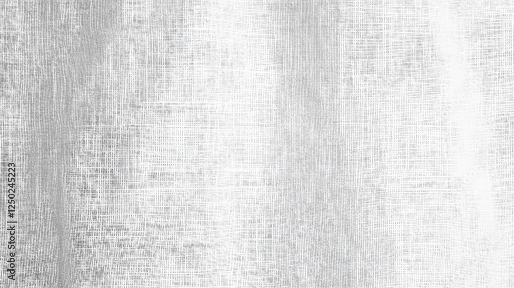 Poster crisp white linen fabric texture background with subtle draping