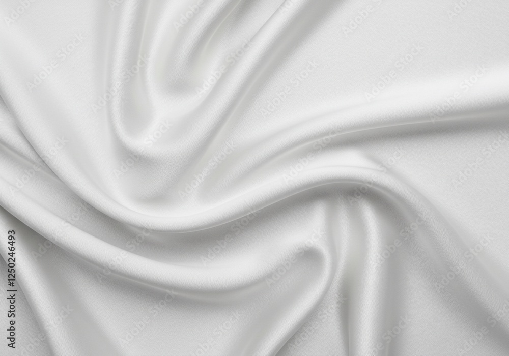 Aufkleber with its dynamic folds and subtle sheen, this white satin fabric captures the essence of purity and 
