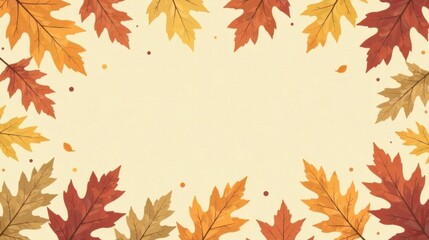 Autumnal Leaves Frame A Design for Fall Events and Seasonal Greetings