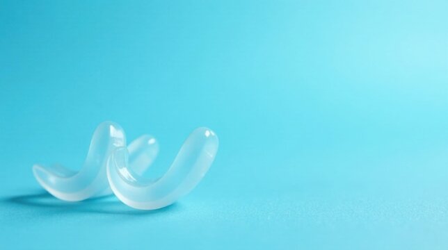 Clear Plastic Nasal Dilators on a Blue Background