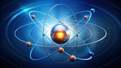 Electron orbiting the nucleus of a hydrogen atom, atom, atomic model , atom, atomic model , energy levels