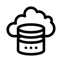 Cloud storage line icon