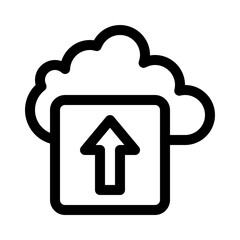 Cloud upload line icon