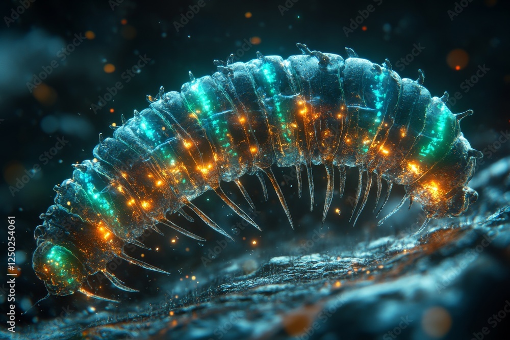 Poster illuminating the intricacies of plasmid dna structure through artistic visualization