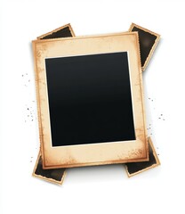 Vintage Photo Frame Overlay with Aged Effect