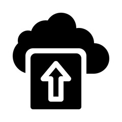 Cloud upload glyph icon