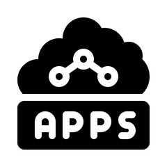 Cloud app glyph icon