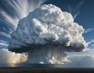 Fototapeta premium An amorphous cloud formation drifting across the sky