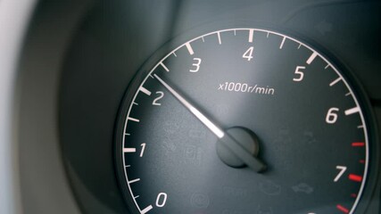 Live car gauge tracking engine RPM and performance on a personal vehicle during various driving conditions