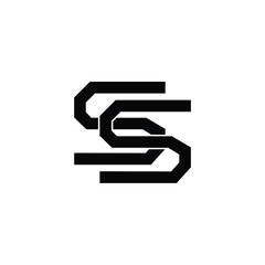 SS monogram logo design letter text name symbol monochrome logotype alphabet character simple logo