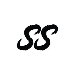 SS monogram logo design letter text name symbol monochrome logotype alphabet character simple logo