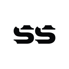 SS monogram logo design letter text name symbol monochrome logotype alphabet character simple logo