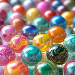 colorful glass beads