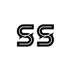 SS monogram logo design letter text name symbol monochrome logotype alphabet character simple logo