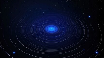 Enchanting Blue Spiral Galaxy with Radiant Light in Cosmic Space