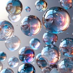 abstract background with colorful bubbles