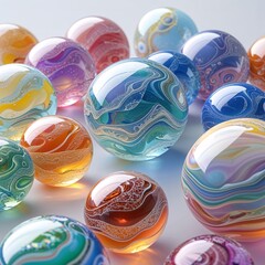 easter eggs on a white background