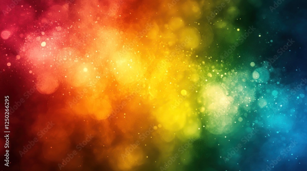 Poster abstract colorful bokeh background with sparkling lights and soft texture