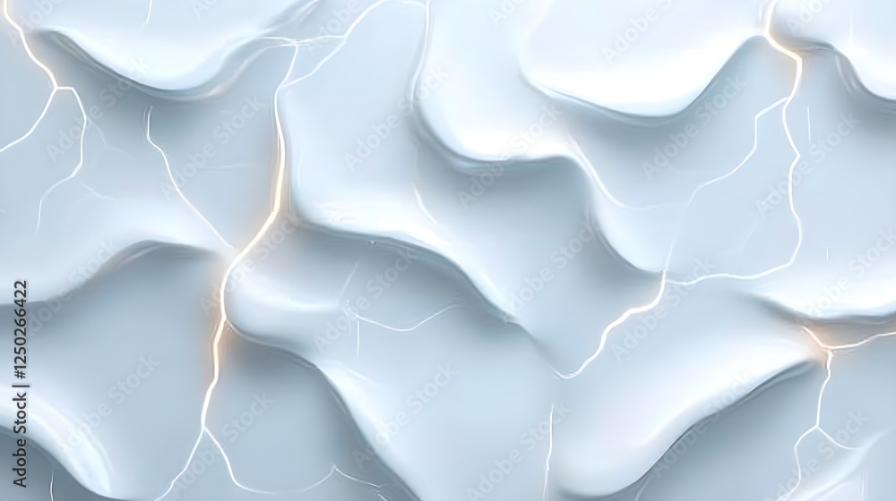 Poster abstract white waves with soft curves and subtle lighting effects creating an innovative texture des