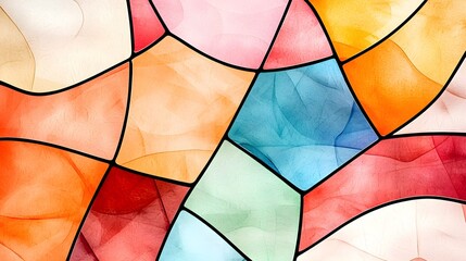 Fototapeta premium Colorful Glass Art, Abstract Window Design, Church Window, Decorative Glass, Modern Stained Glass