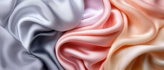 Obraz premium Soft Fabric Textures in Pastel Colors for Creative Projects and Designs