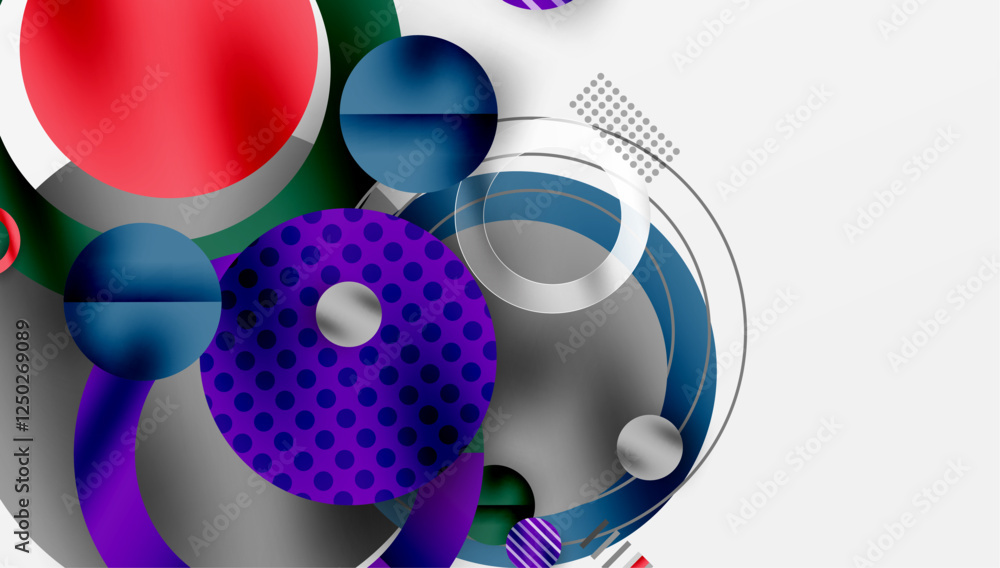 Poster Abstract background - layered geometric shapes with smooth gradients and transparency