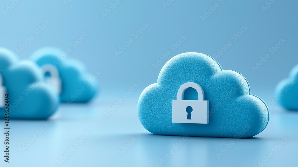 Poster unlocking potential, cloud computing as the key to success in the digital age unlocking