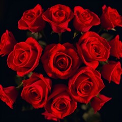 bouquet of red roses