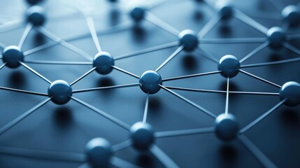 A close-up view of a network of interconnected nodes, illustrating concepts of connectivity and structure in a digital or scientific context.