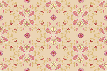 seamless damask floral pattern