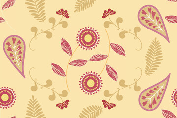 seamless damask floral pattern
