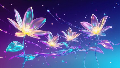 Futuristic Flower Waves