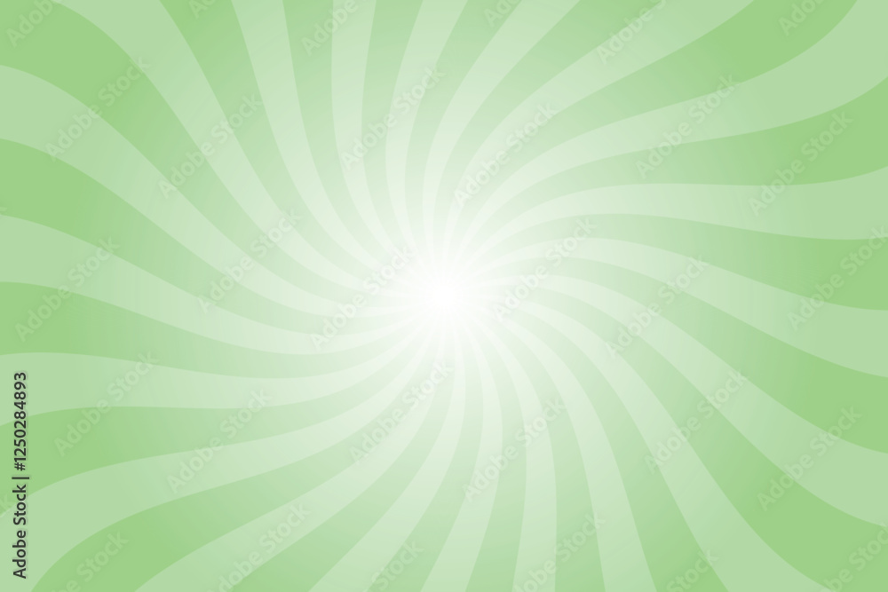 Poster green background with white sun ray. pattern of starburst. abstract light green texture with light o