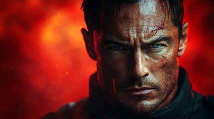 portrait of a young man is angry.