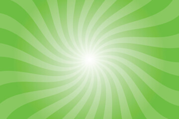 Obraz premium Green background with white sun ray. Pattern of starburst. Abstract SGBUS green texture with light of sunburst. Radial beam of sunlight. Retro background with flash. Design of sunbeams.
