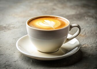 Fototapeta premium Studio Shot: Creamy White Coffee in Minimalist Setting