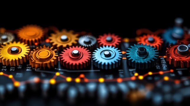 Interlocking Gears: A Symphony of Color and Precision